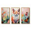 Art mural orange et renard rose dans le style Mattie I - renard-357107037-357107038