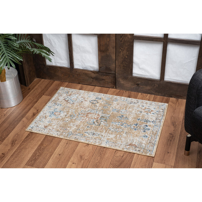 Tapis moelleux doux en polyester de style traditionnel pour les endroits très passants - parfait pour les salons et les entrées
