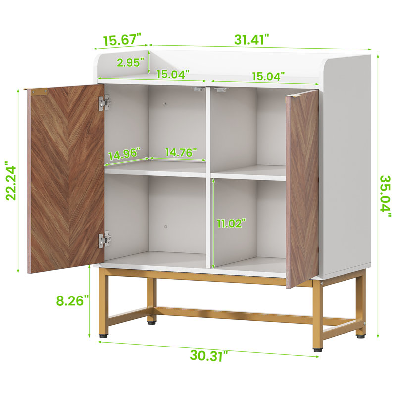 Support d'aquarium de 20 à 29 gallons, support d'aquarium moderne Mid-Century, support d'aquarium en bois de 30 gallons avec base en métal