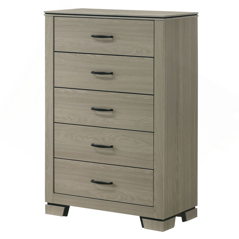 Mobilier de chambre à coucher moderne à 1 tiroir avec 5 tiroirs