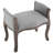 Vintage French Upholstered Fabric Bench-1525705475