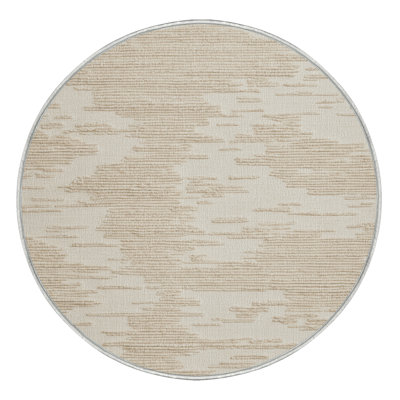 Machine Washable Abstract Beige Area Rug