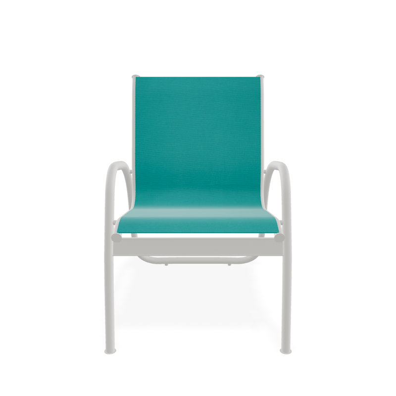 Fauteuil de patio Gardenella, Neige texturée, Turquoise