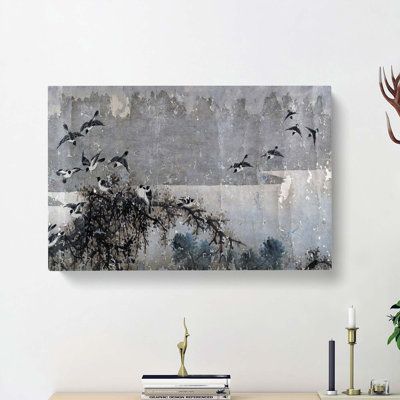 White Breasted Crows Vol.2 by Zha Shibiao - Wrapped Canvas