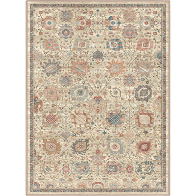 Bungalow Rose Aylena Refined Medallion Beige Area Rug