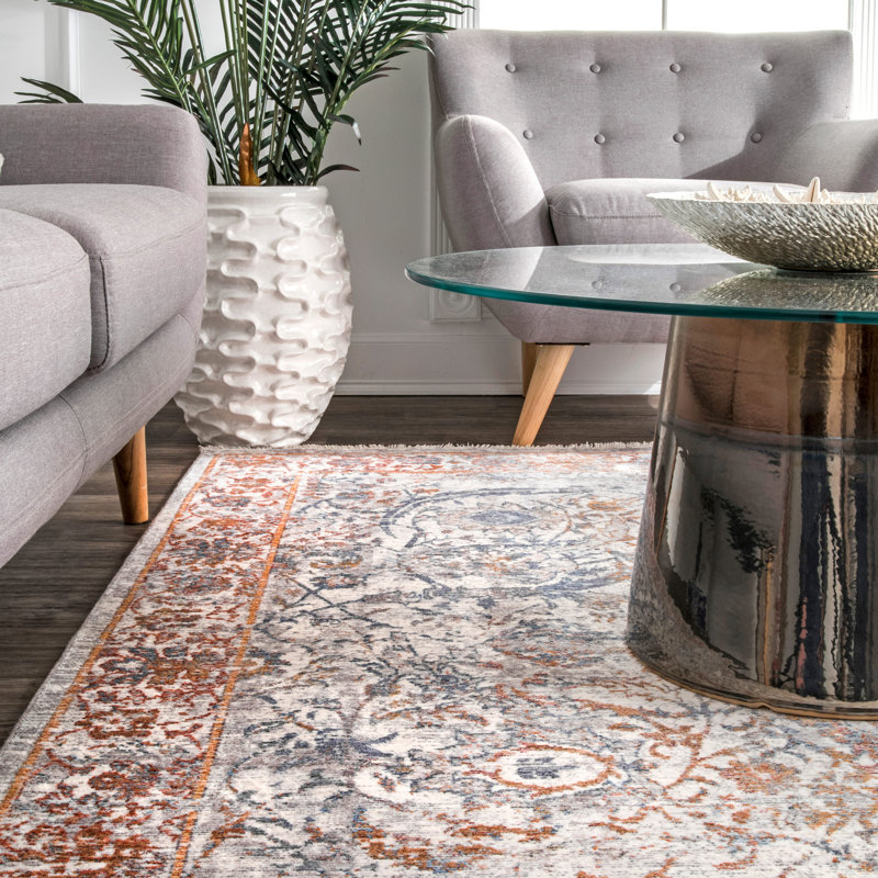 Pearisburg Viscose Oriental Indoor Rug, Rectangle 5' 3" x 7' 7"