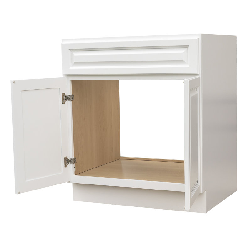 36" White Kitchen Sink Base Cabinet