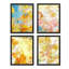 «Pastel Watercolor Paint Stroke Collage», ensemble de 4 impressions murales géométriques abstraites encadrées sur papier, impression de 4 pièces-93012209-93012212