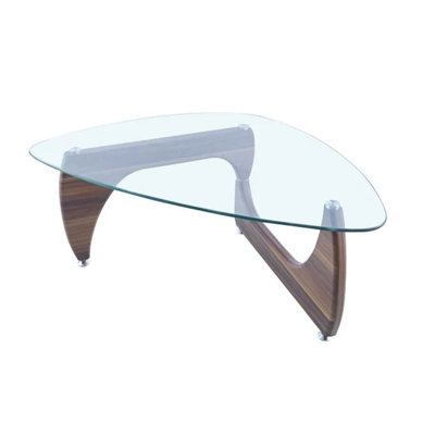 Weathers 48'' Abstract Glass Top Coffee Table – Modern Living Room Centerpiece.