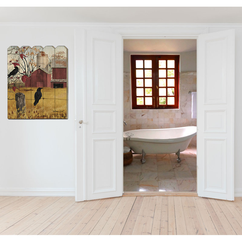 « automne gold », impression sur bois