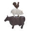 Sculpture décorative d'animaux de ferme empilés en pierre synthétique-86642906-86642907