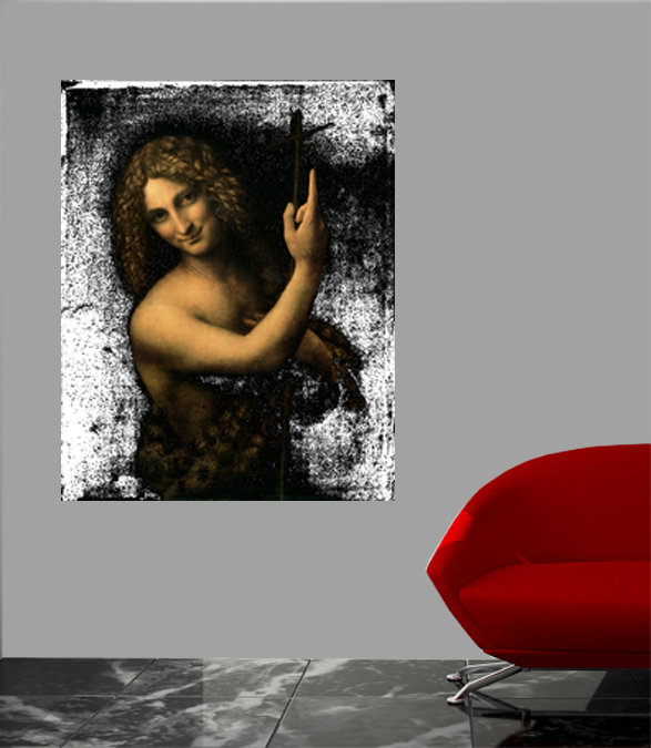 Adhésif décoratif Da Vinci St. John the Baptist (1513), H 36 po x l 28,5 po