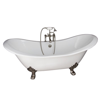 72'' x 30'' Soaking Cast Iron Bathtub