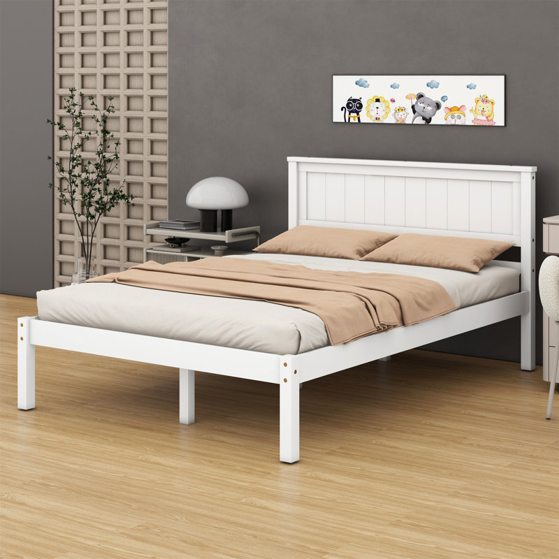 Shauna Bed, White, Full/Double