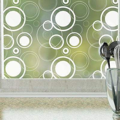 Retro Abstract Non-Wall Damaging Window Decal