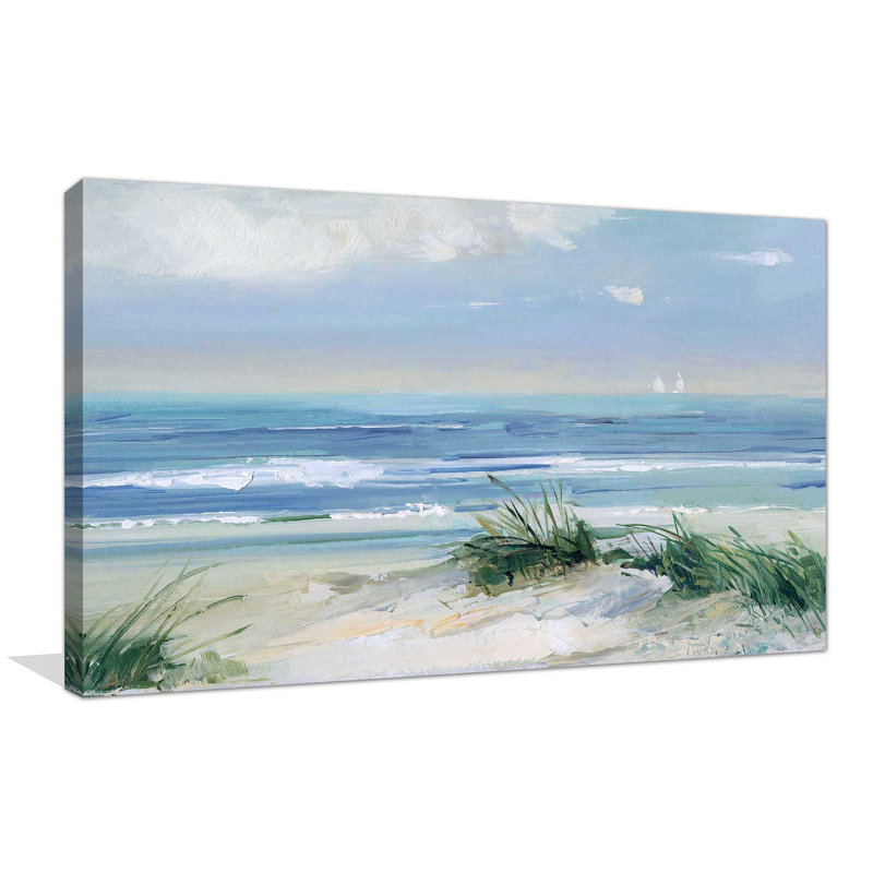 Brises côtières - Peinture, L 30 po x H 18 po, Toile tendue