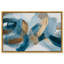"Blue Tide II", reproduction d'art acrylique encadrée bleue et dorée par Art Remedy, cadre argenté, 54 x 36-568760029-568760028