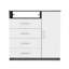 Commode 4 tiroirs avec placard vertical Khenadi-68146878