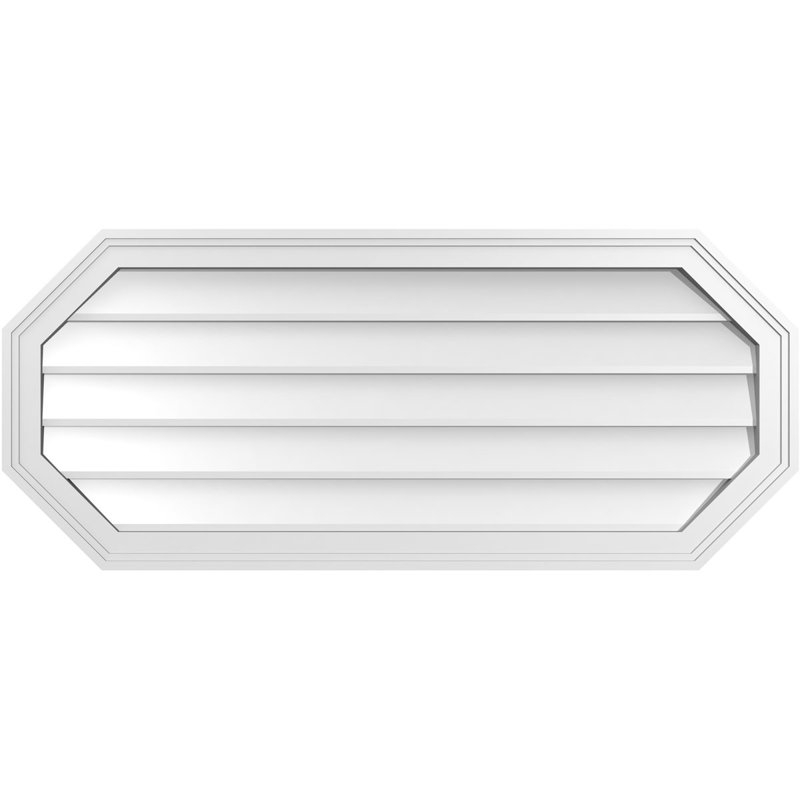Évent horizontal gondole allongé en surface octogonal Signature, H 18 po x l 42 po x P 1,5 po