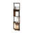 Lancaer Corner Shelf, 4-Tier Corner Book Shelf, Zigzag Storage Shelves, Display Rack, Bookshelf, for Organization and Storage, Living Room, Home Office, Amber Pine