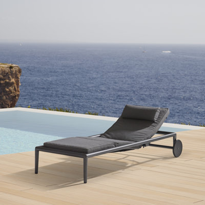 Conic 86.7" Long Reclining Single Chaise with Cushions