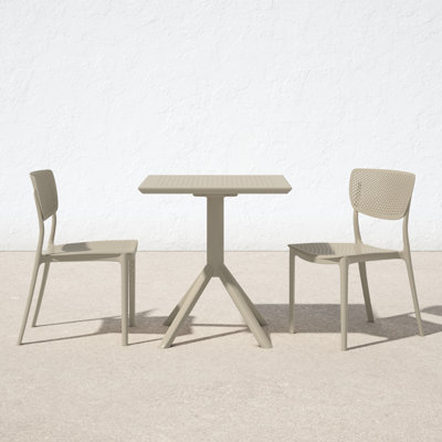 Farrah 31" Square 2-Person Bistro Set