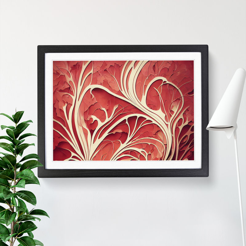 Beautiful Coral Reef Vol.1 Abstract - Single Picture Frame Print, Black Framed, 46cm H x 64cm W x 2cm D