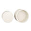 Élégante table basse gigogne minimaliste, motif en nid d'abeille, ronde moderne pour la chambre à coucher, beige (2 pièces), capacité de charge de 110 lb, facile à nettoyer, aucune table d'assemblage requise, polyvalente et-121070612-121070613