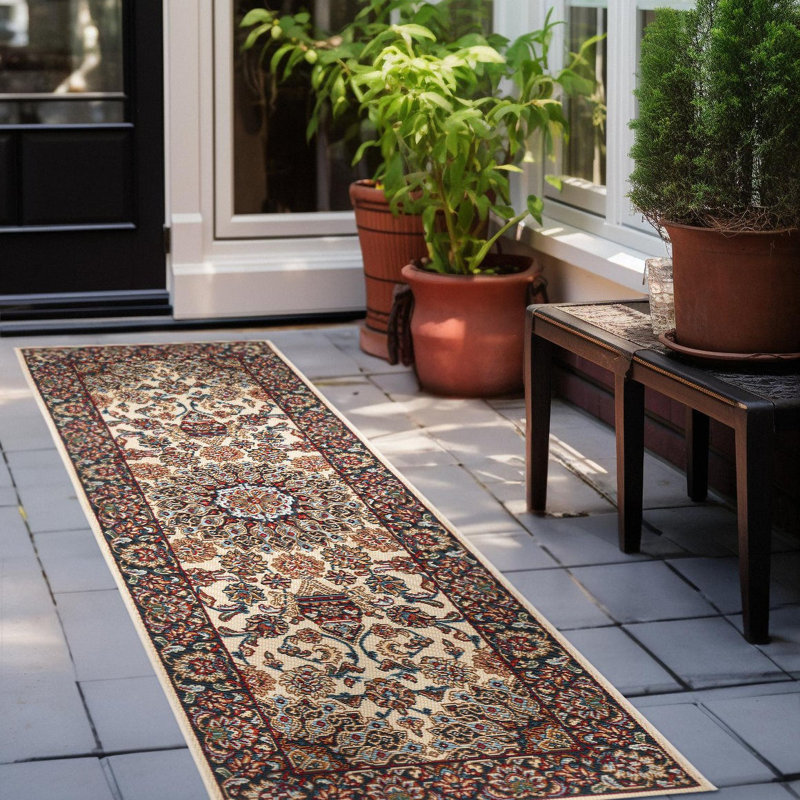 Washable Oriental Indoor / Outdoor Rug, Runner 2' x 6'1"