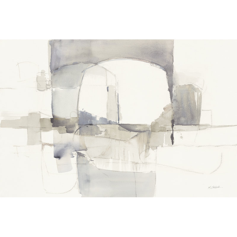 Improvisation I - gris, H 32 po x l 48 po