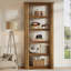 Bibliothèque ouverte 3 niveaux 71 po à 5 niveaux, bibliothèque en grain de bois rétro pour le salon, le bureau à domicile, tablette de rangement brun rustique