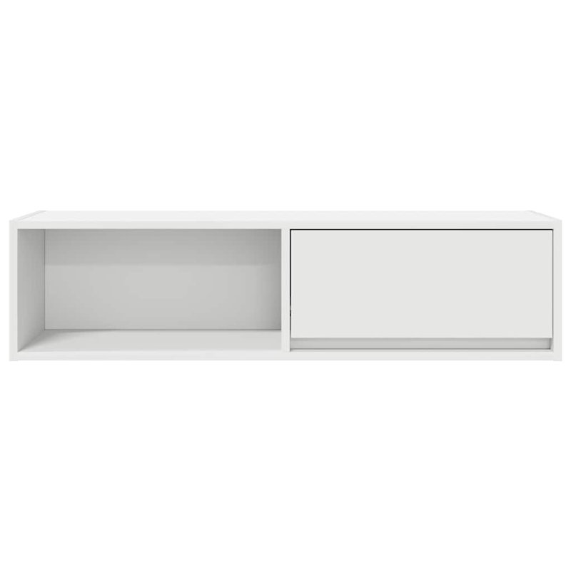 TV Cabinet 80X31x25.5 Cm Engineered Wood, White, 100 cm