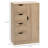 Oak Bathroom Cabinet With 4 Drawers And Door, - Functional Storage 'S Floor In Door For Organization