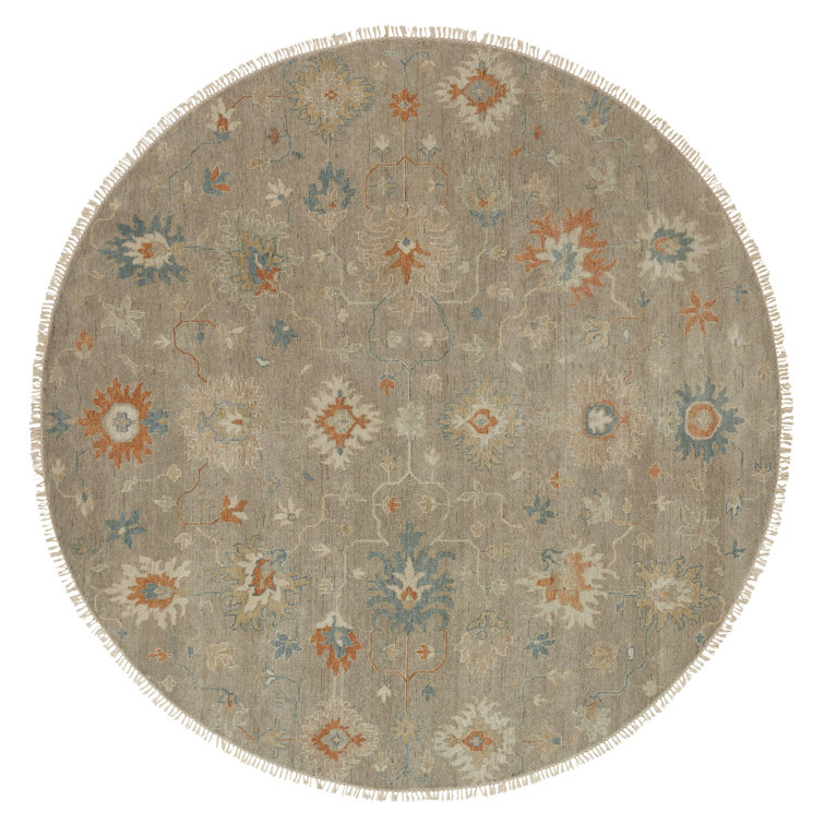 Wool Oriental Area Rug in Gray