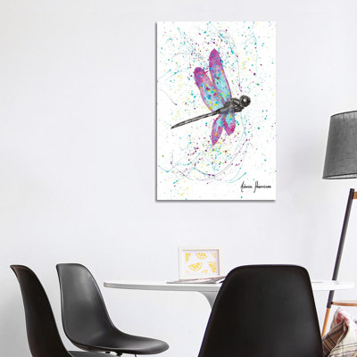 Dancing Dragonfly by Ashvin Harrison - Wrapped Canvas Print