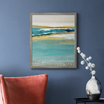 Toile encadrée de qualité supérieure Aqua Quartz V1 - prête à être accrochée