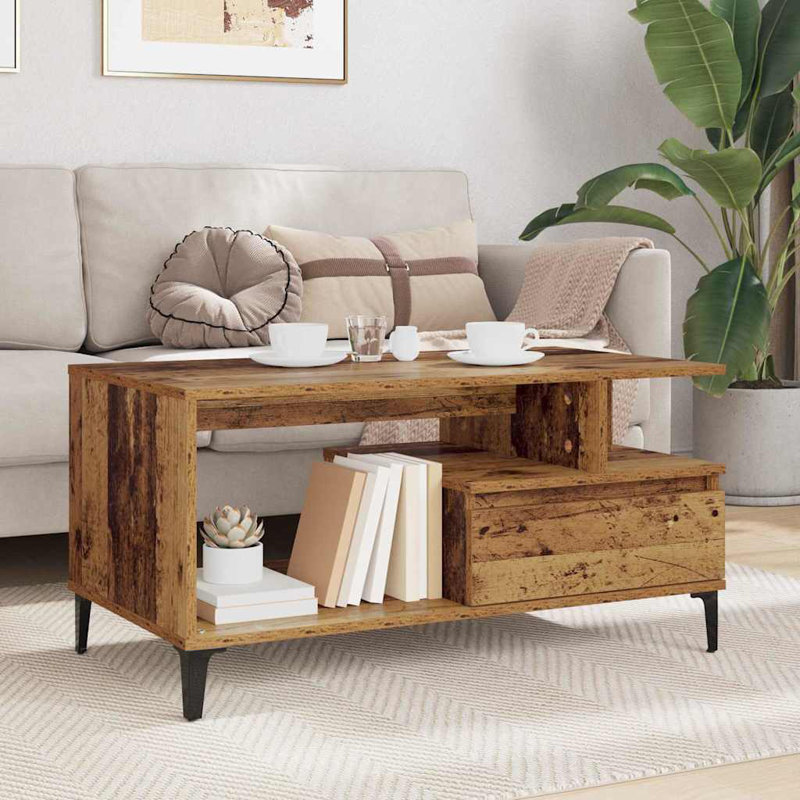 Coffee Table with Storage, Brown