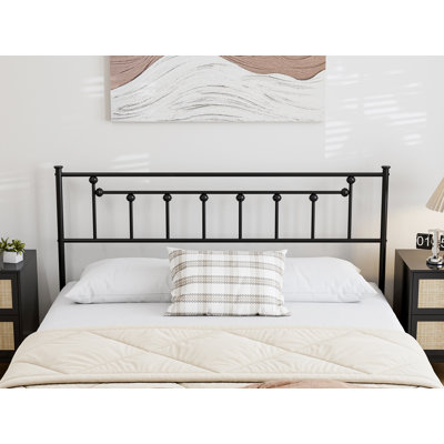 Metal Headboard - Adjustable Height - Only For Bedroom, Rustic Farmhouse Style, Attach Frame