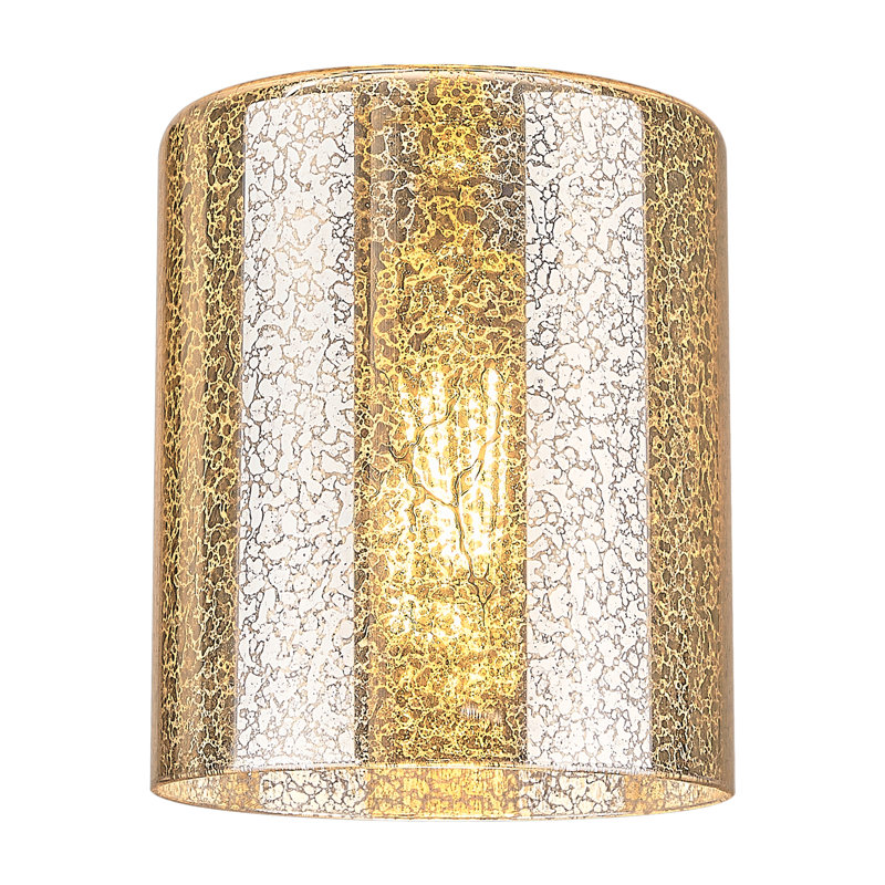 Abat-jour tambour suspendu en verre Leilani