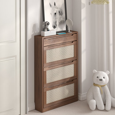 Walnut Solid wood Shoe Storage
