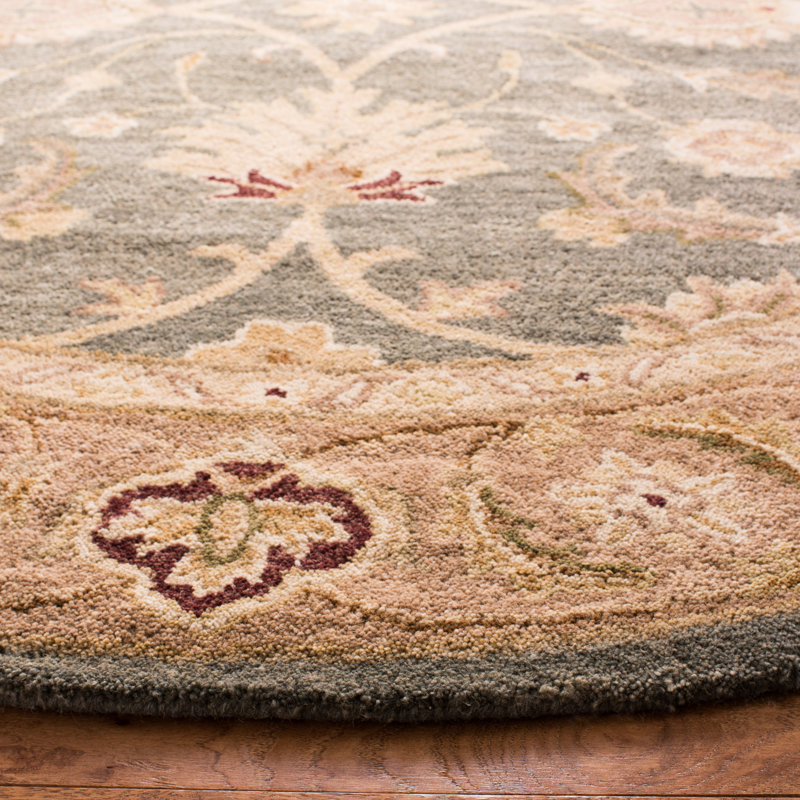 Brunos Hand Tufted Wool Rug, Round 4'