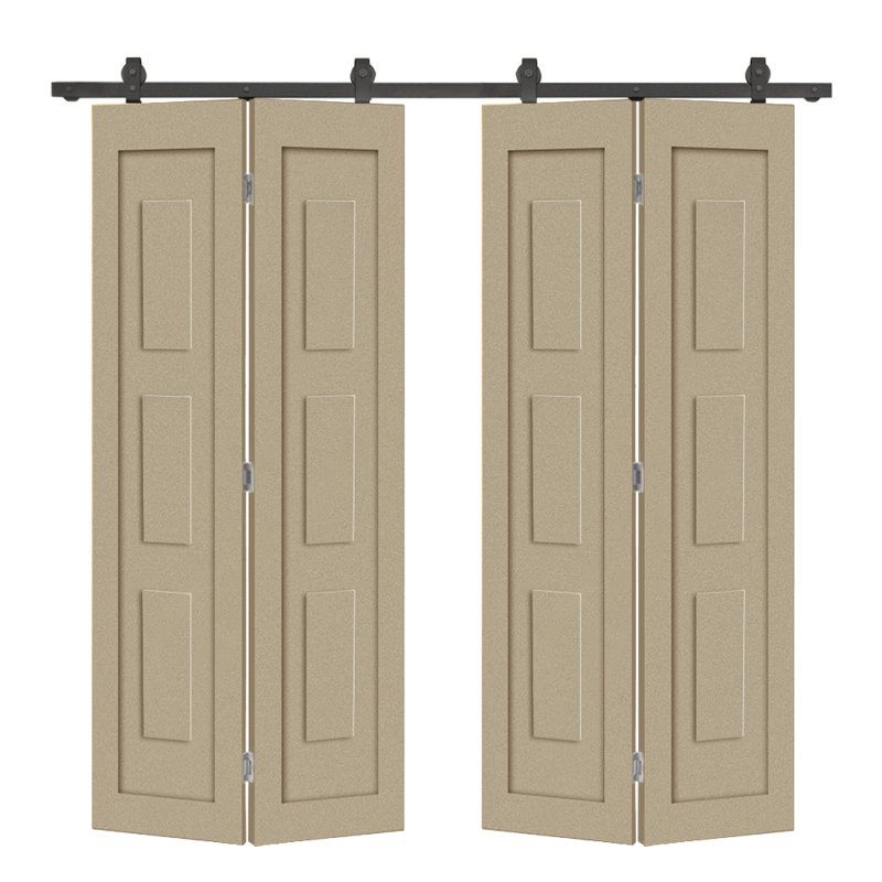 Ensemble de quincaillerie pour porte de grange en composite non fini 3 panneaux, 52 po x 84 po
