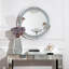 Console avec miroir rond 47 po Amla