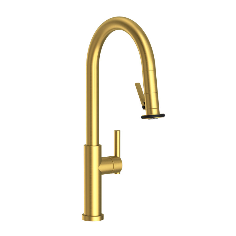Pull-Down Kitchen Faucet - Trigger Spray, Satin Brass (PVD)