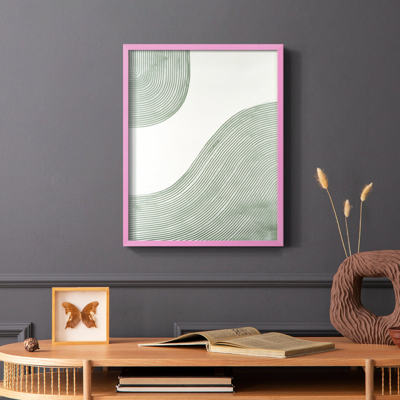 Get Going I Framed Print - Solid Wood, Pink, 10" H x 8" W