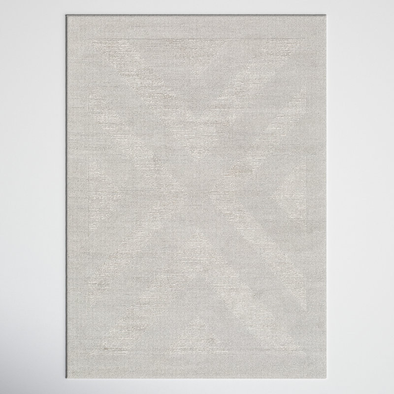 Arean Light Gray Machine Washable Area Rug, Rectangle 8'11" x 12'
