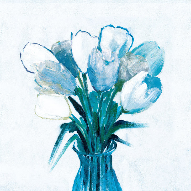 Bluebells - Wrapped Canvas Painting, 51cm H x 51cm W x 3.8cm D