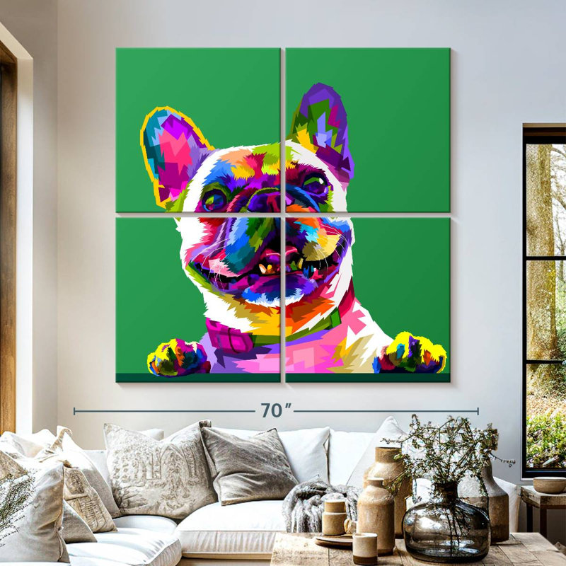 Brampt Abstract Bulldog, 57'' H x 57'' W
