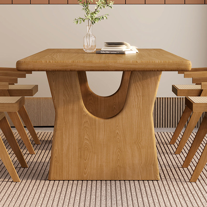 Nordic simple solid wood dining table set, 29.5"H x 78.7"L x 31.4"W