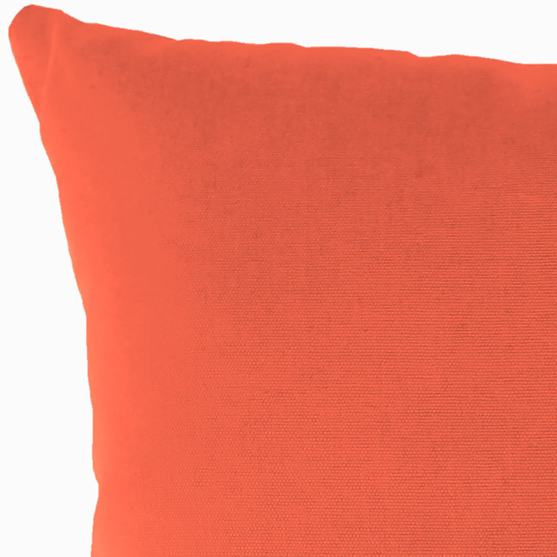 Sunbrella Outdoor Throw Pillow, Canvas Melon Sunbrella® Canvas, 16" H x 16" W